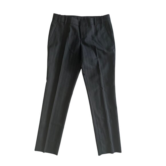 GUCCI Women’s Black Pinstripe Ankle Pants Size IT 40 - Picture 2 of 7